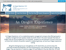 Tablet Screenshot of anoregonexperience.com